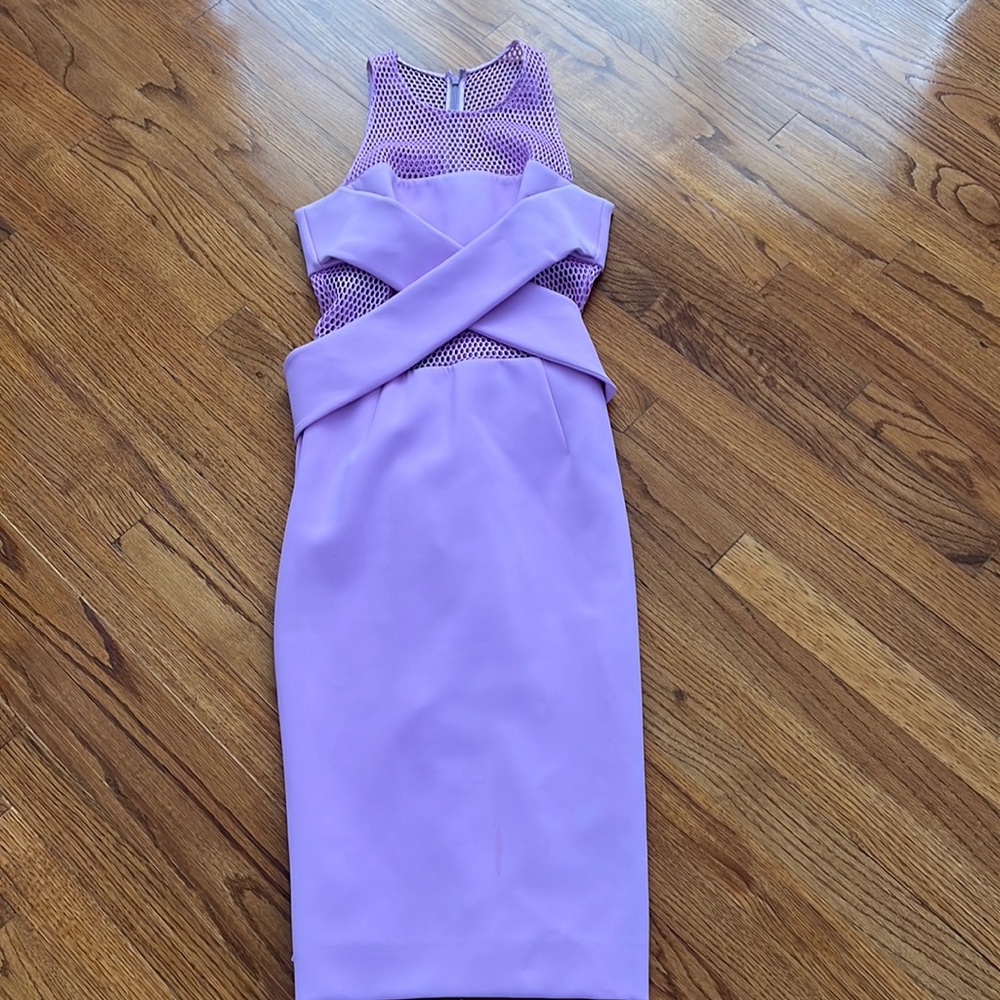 Fabulous lilac scuba fabric dress